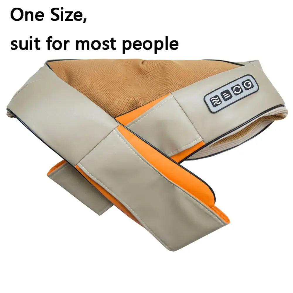 Zalloro - Heated PU Leather Kneading Massager – Infrared U-Shaped Shoulder & Neck Massage Shawl
