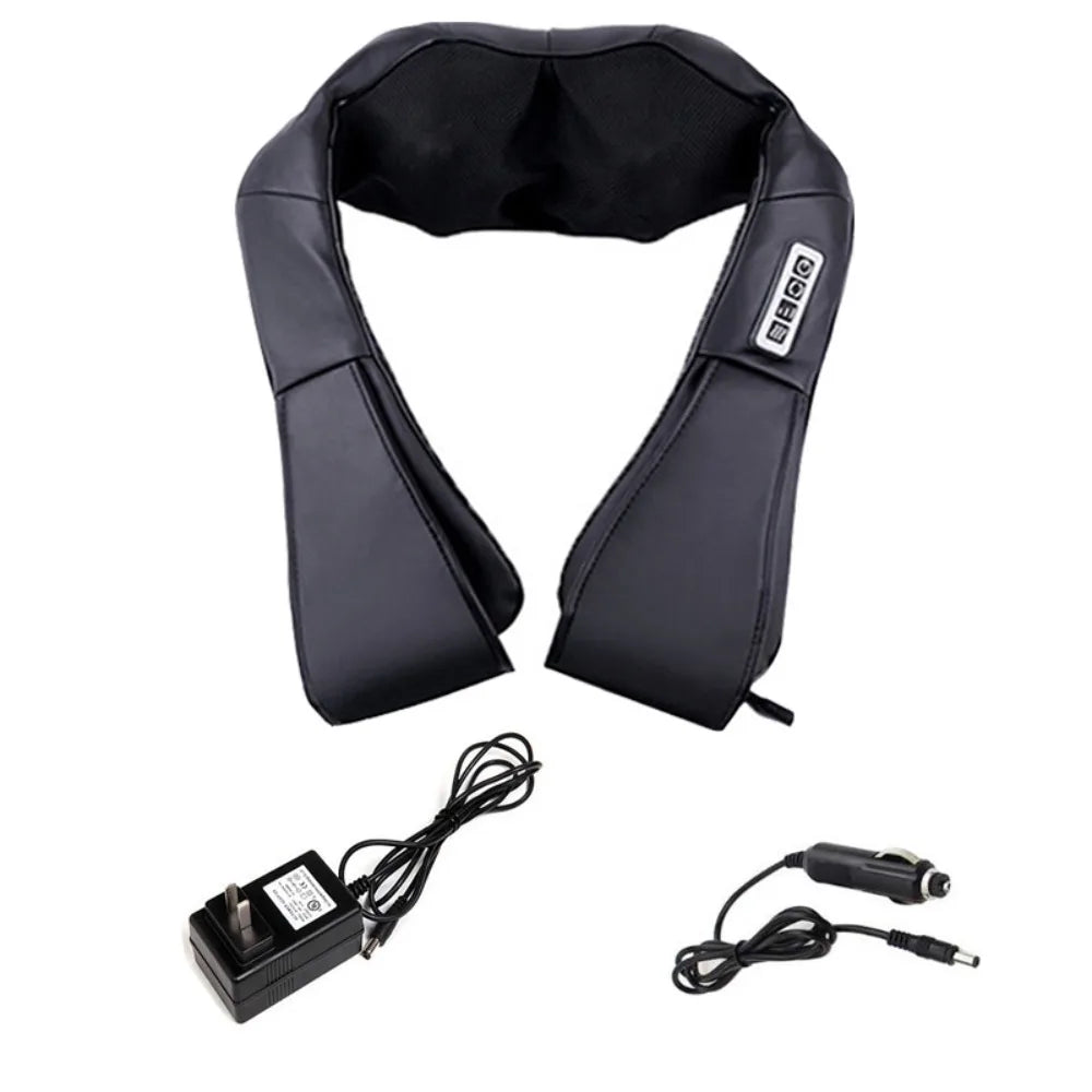 Zalloro - Heated PU Leather Kneading Massager – Infrared U-Shaped Shoulder & Neck Massage Shawl