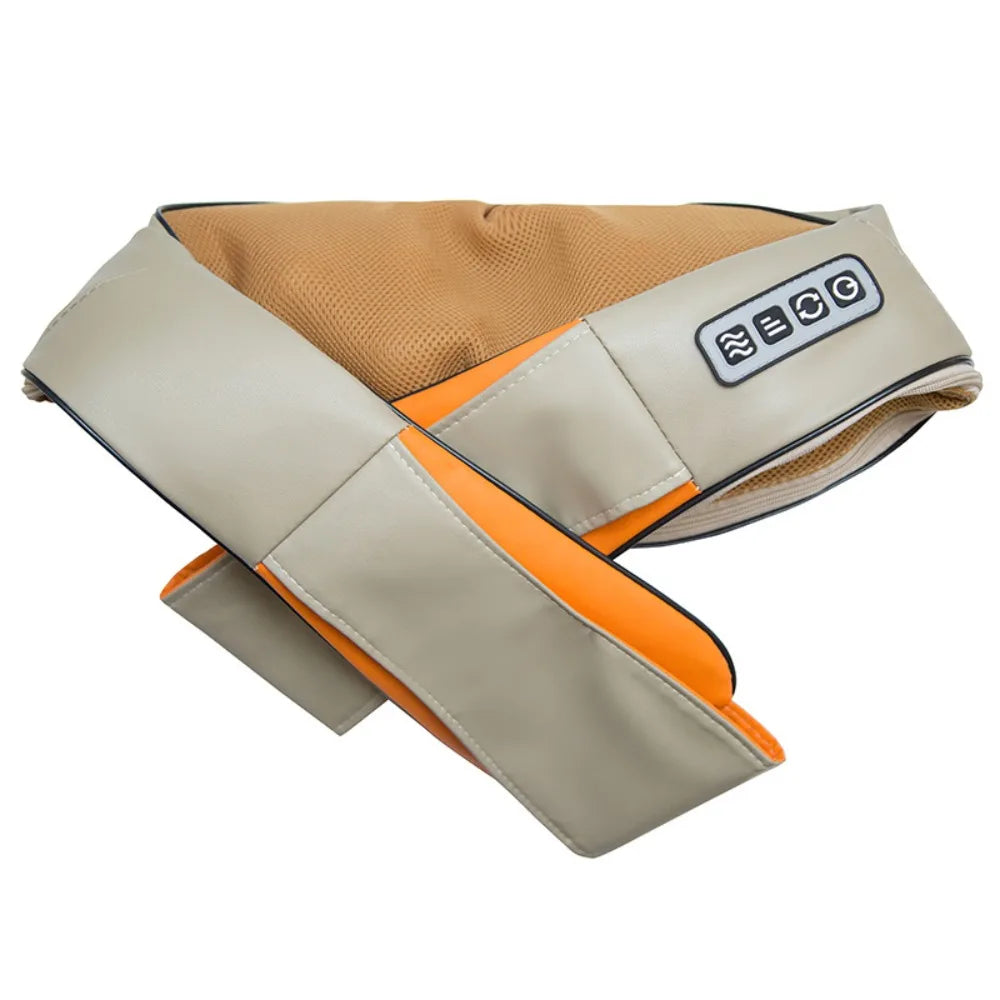 Zalloro - Heated PU Leather Kneading Massager – Infrared U-Shaped Shoulder & Neck Massage Shawl